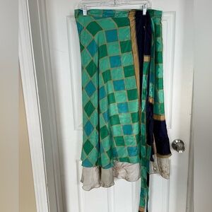 Darn Good Yarn Sari Silk Wrap Skirt